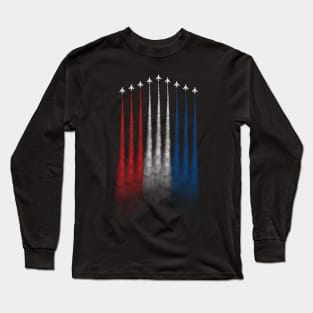 Red White Blue Air Force Flyover Long Sleeve T-Shirt